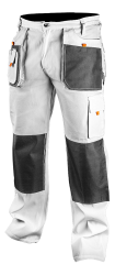Spodnie robocze, białe, rozmiar L/52 81-120-L NEO