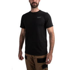 Koszulka T-shirt z krótkim rękawem - czarny MILWAUKEE HTSSBL-XXL