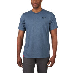 Koszulka T-shirt z krótkim rękawem - niebieski MILWAUKEE HTSSBLU-XL